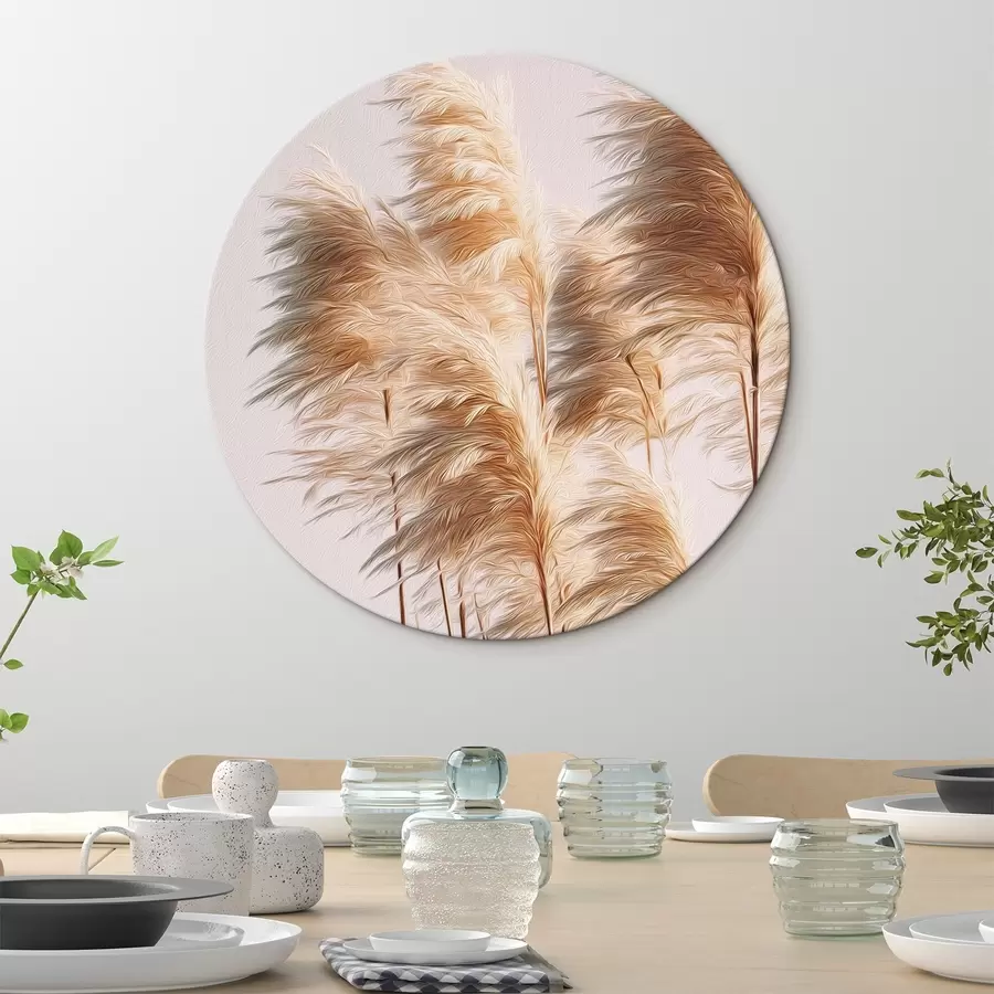 carta da parati Erbe decorative soffici su sfondo chiaro nr. r46157