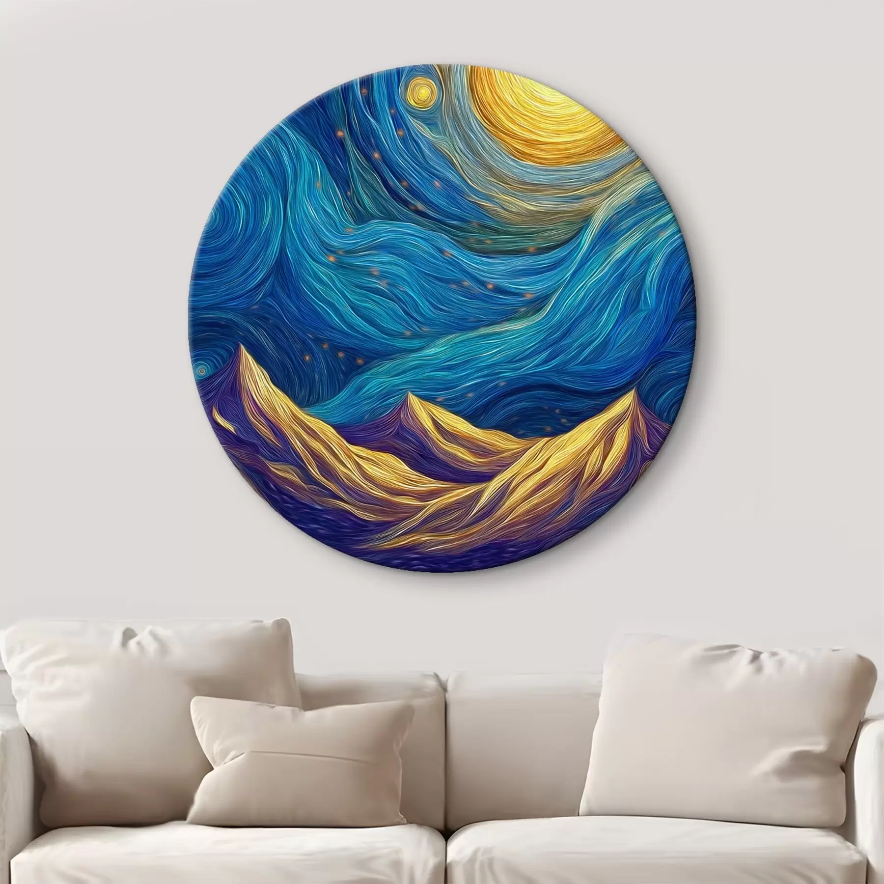 carta da parati Cielo stellato sopra le cime delle montagne nr. r46168