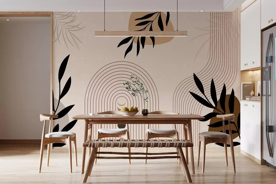 carta da parati Astratto con piante nr. w04745