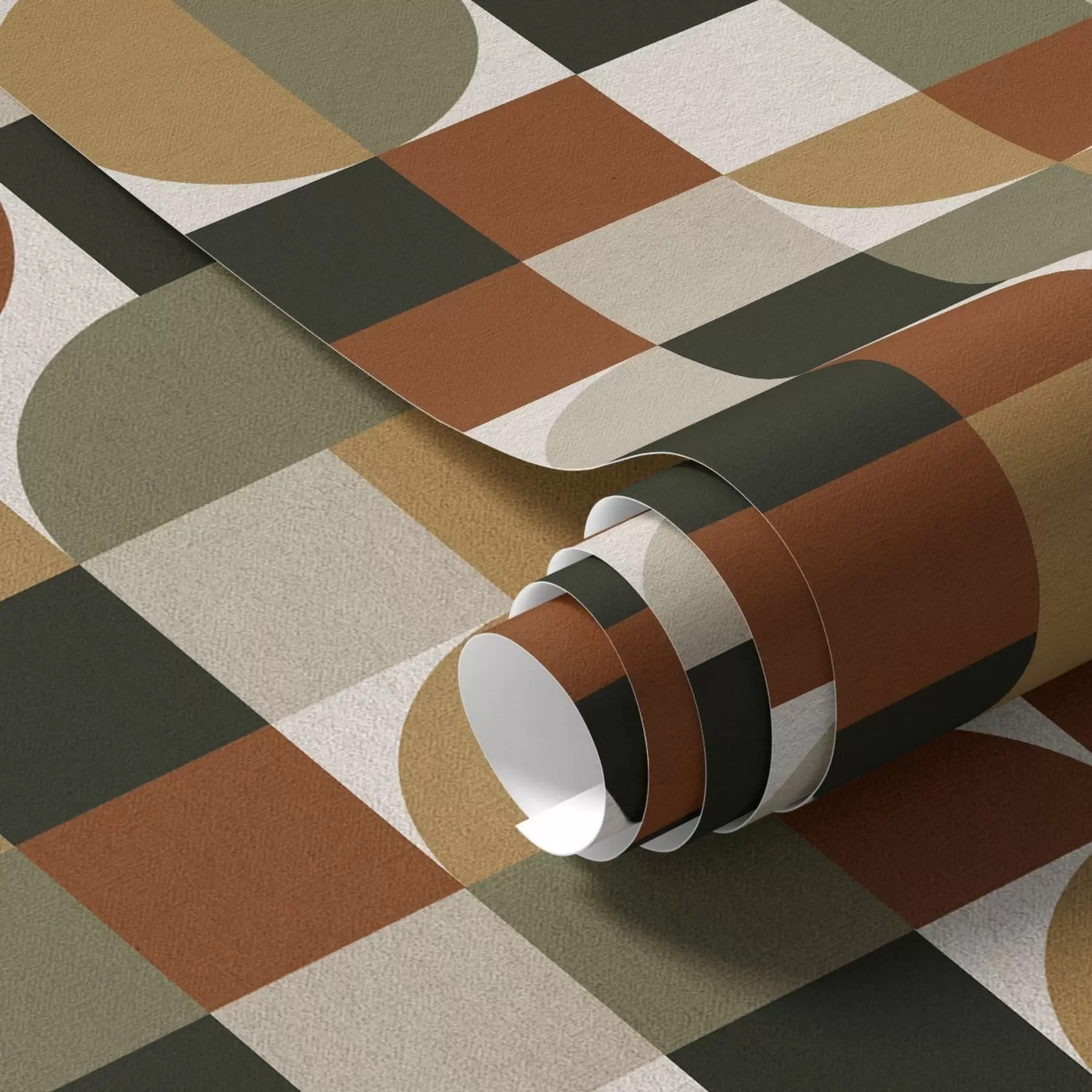 carta da parati Geometria modulare nei caldi toni della terra nr. a00770