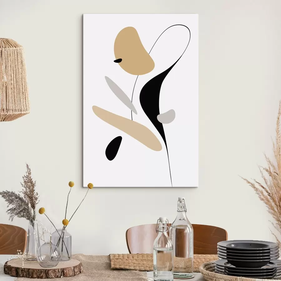 carta da parati Composizione astratta con macchie e linee nr. s46350