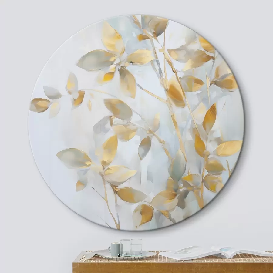 carta da parati Foglie astratte imitazione di pittura nr. r46348