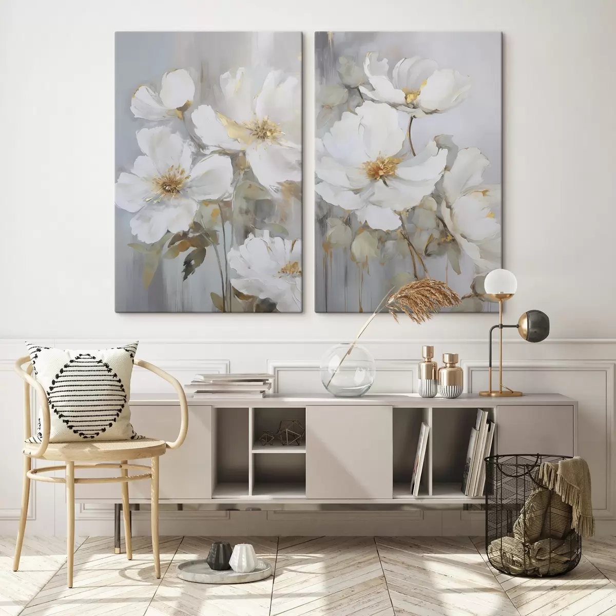 carta da parati Fiori astratti imitazione di pittura nr. m00906