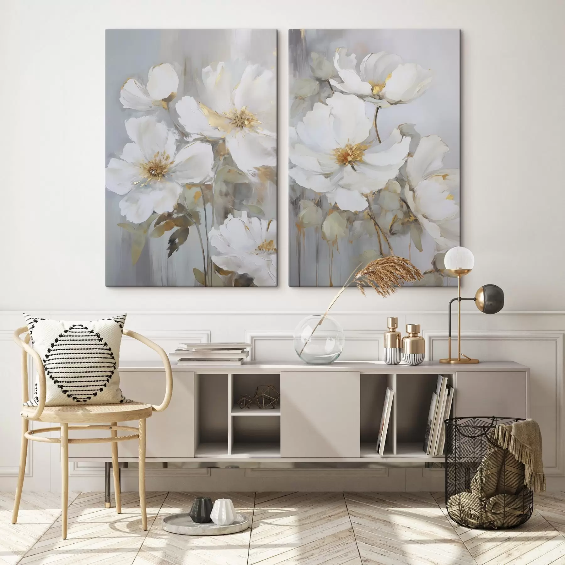 carta da parati Fiori astratti imitazione di pittura nr. m00906