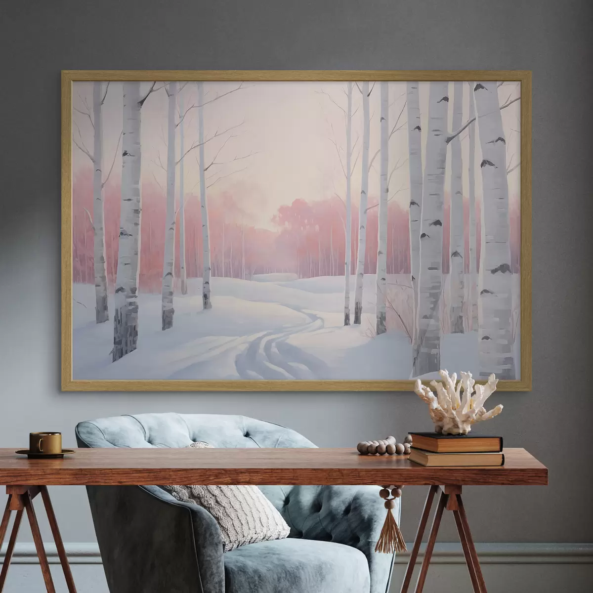 Poster Bosco di betulle f46405