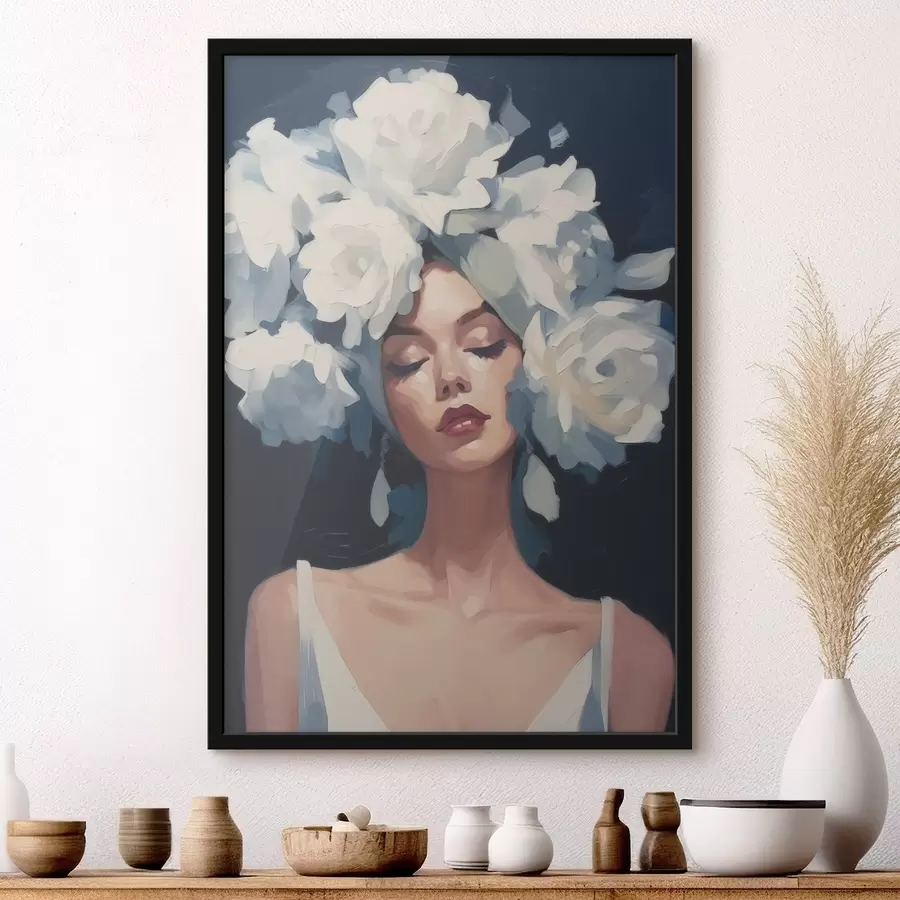 carta da parati Ragazza tra i fiori nr. f46419