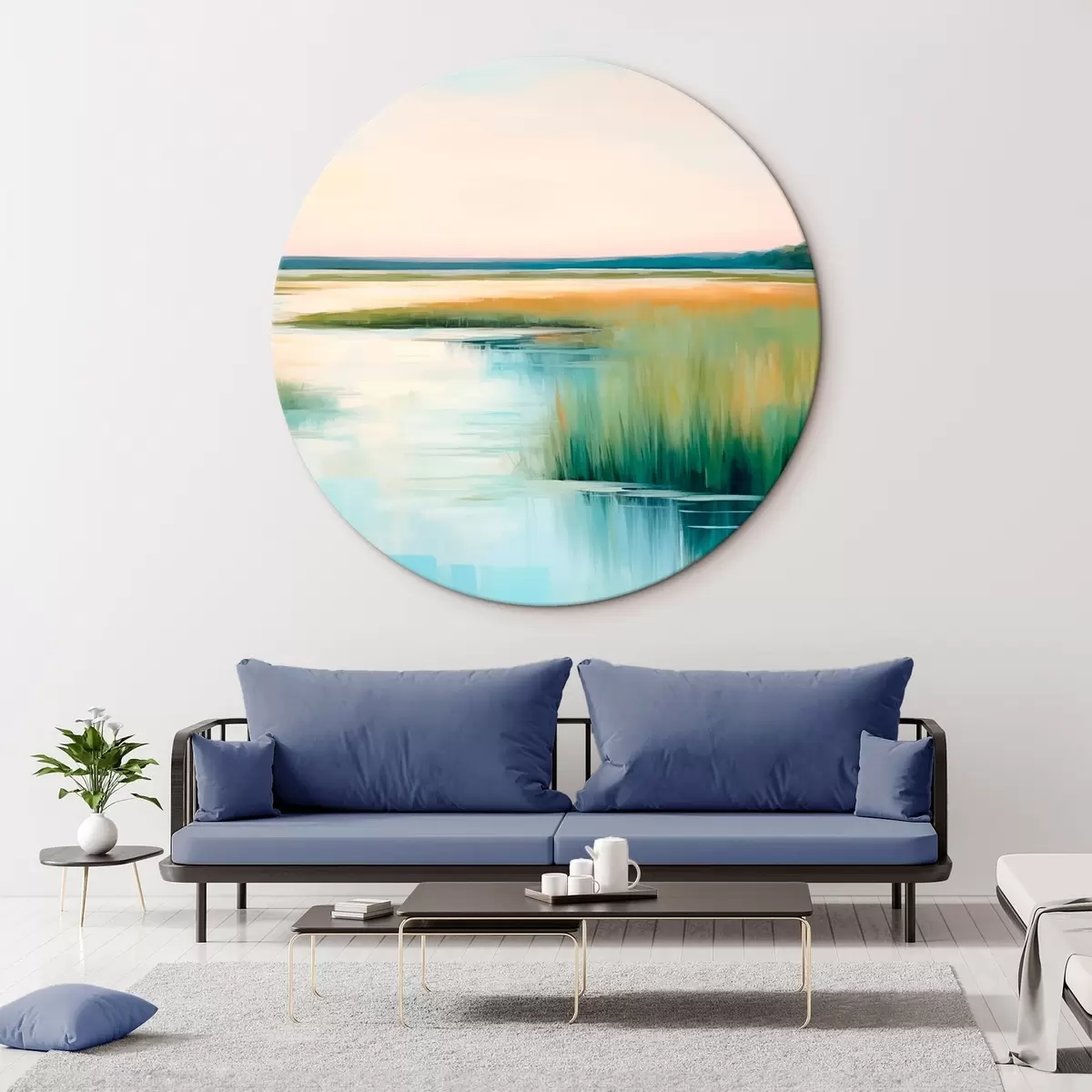 Quadri rotondi Paesaggio estivo r46409