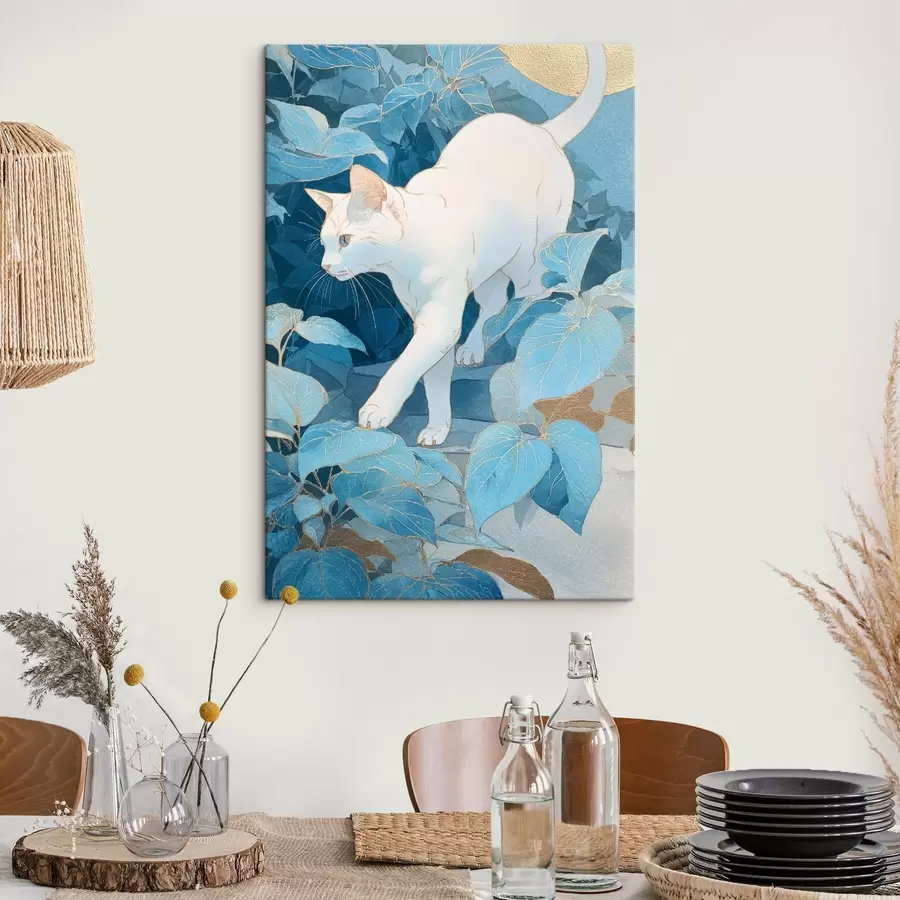 carta da parati Gatto tra le foglie nr. s46362