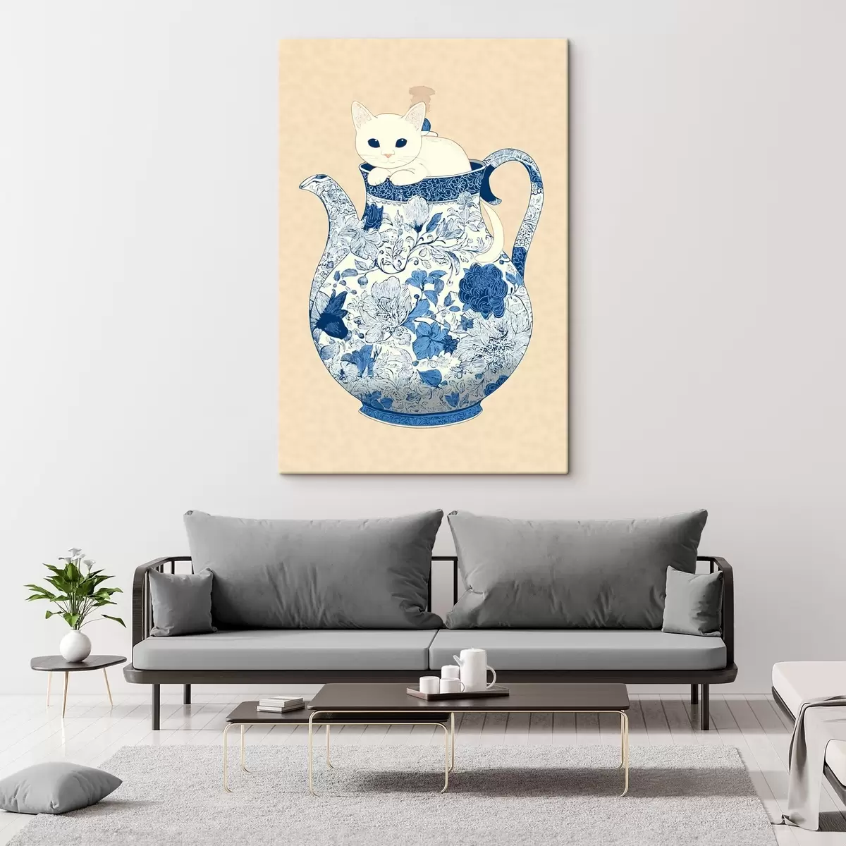 carta da parati Gatto nella brocca nr. s46432