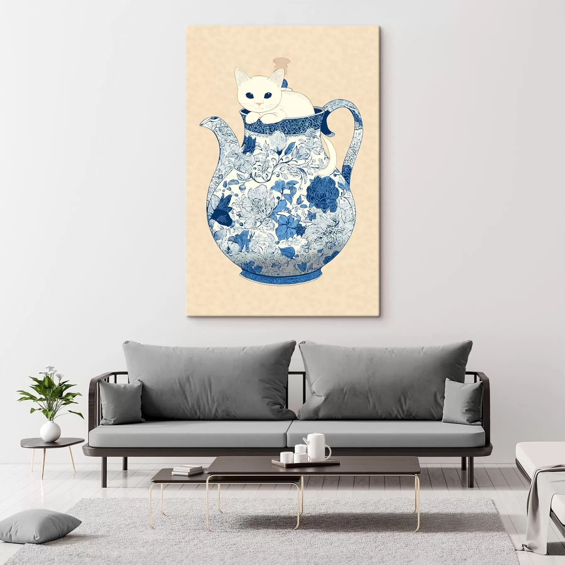 carta da parati Gatto nella brocca nr. s46432