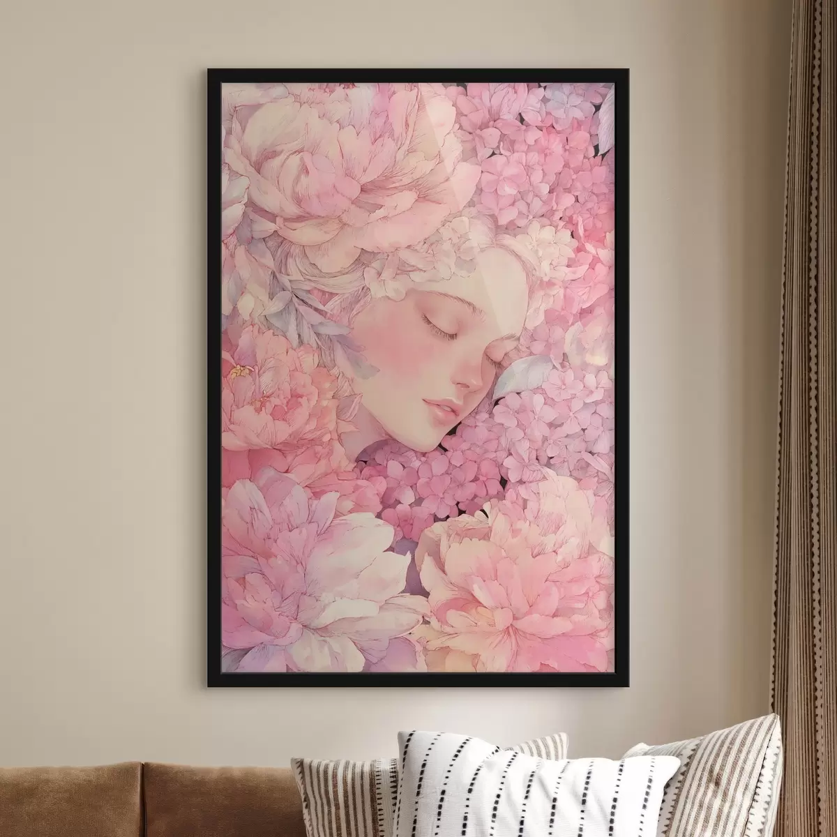 Poster Volti con peonie f46363