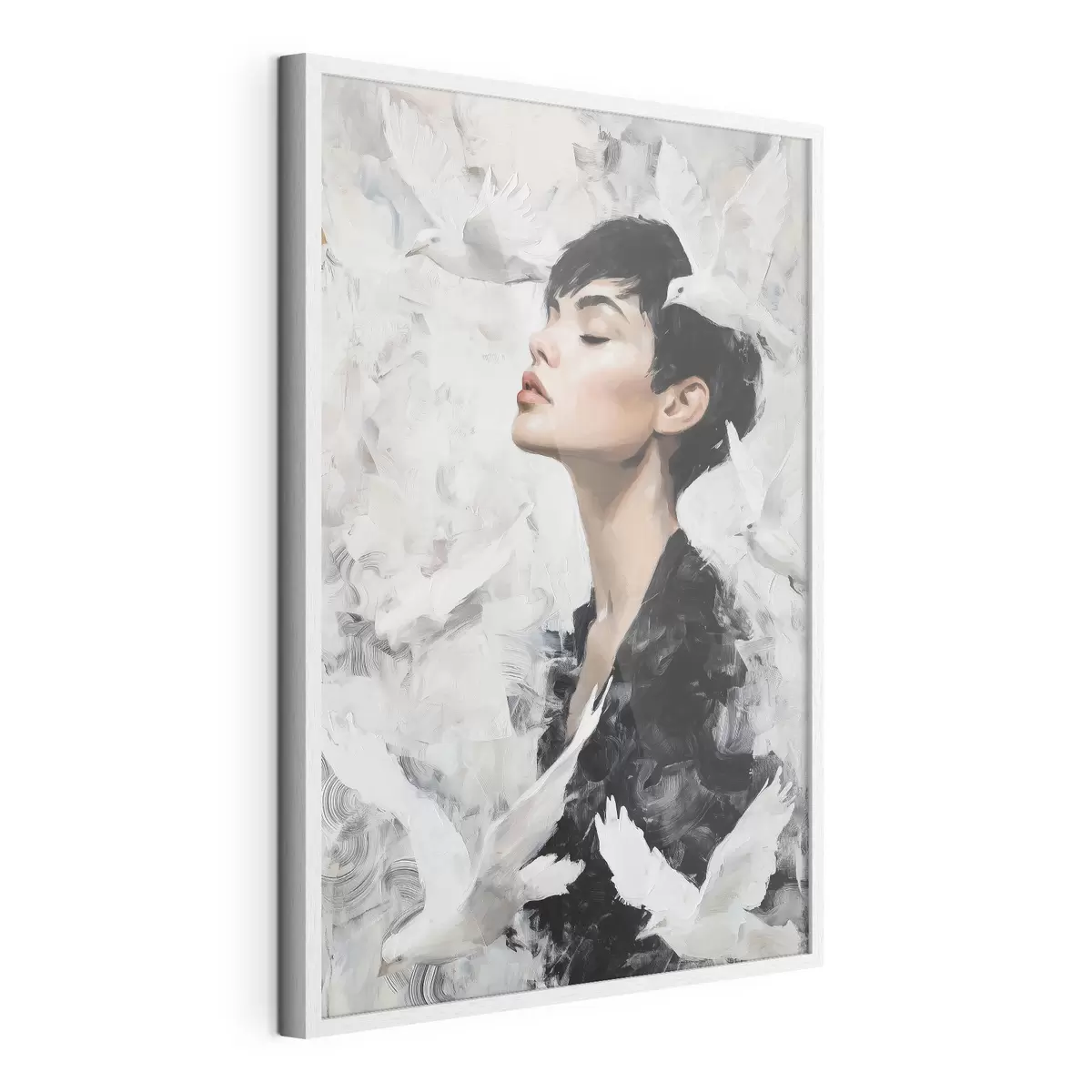 Poster Ragazza e uccelli f46365