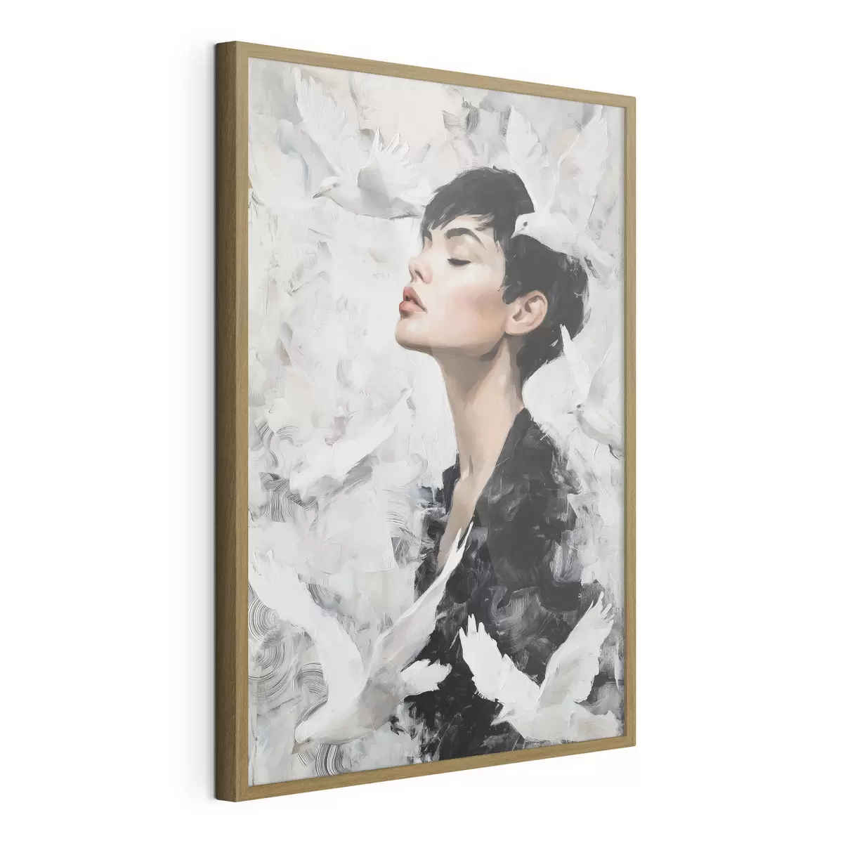 Poster Ragazza e uccelli f46365