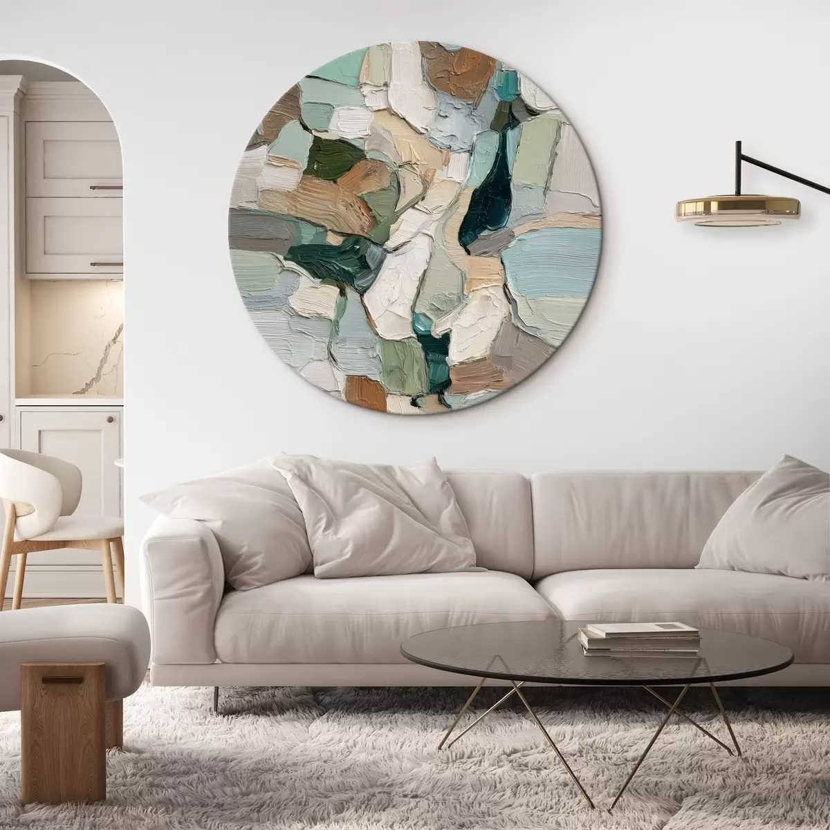 Quadri rotondi Tratti strutturati r46371