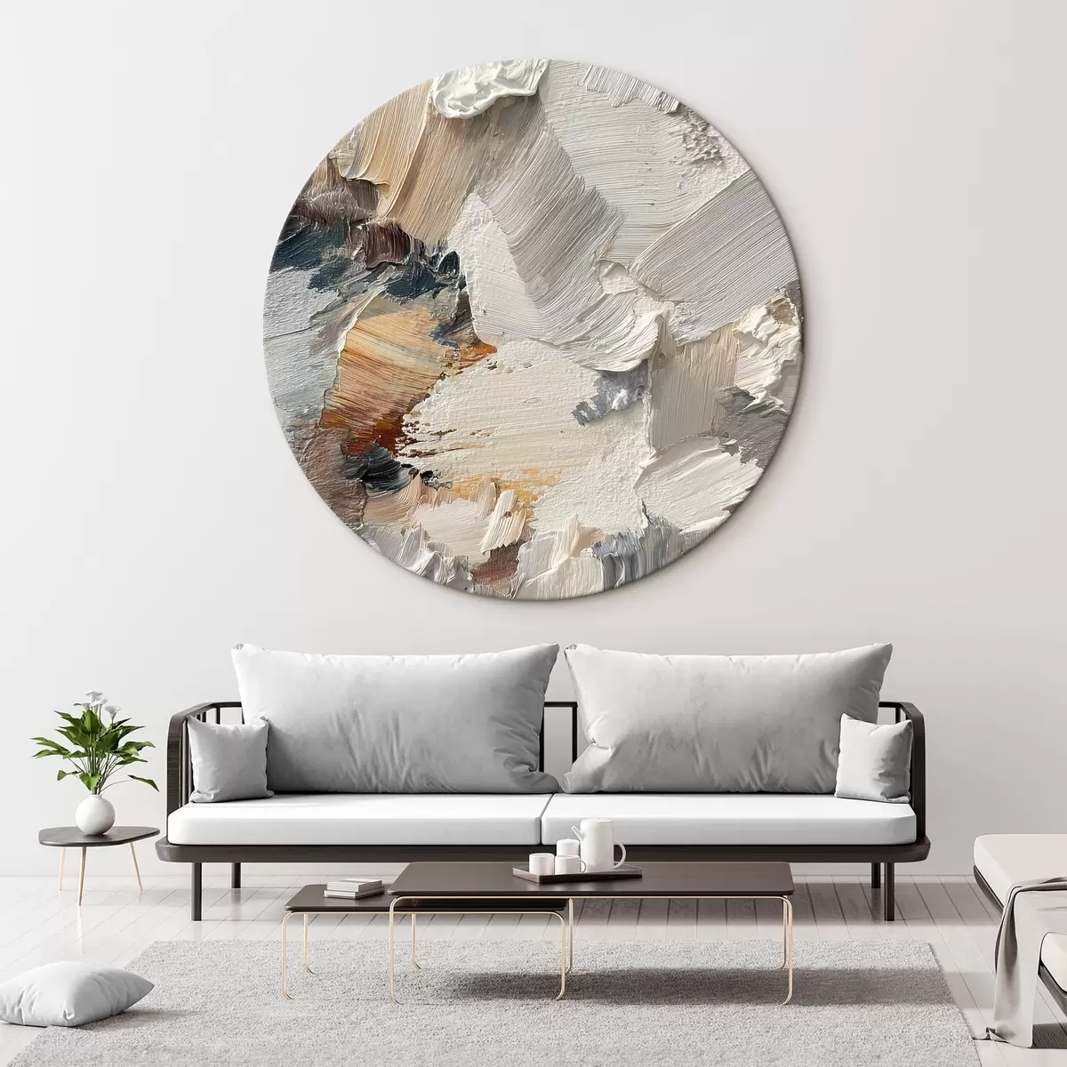 Quadri rotondi Tratti strutturati r46386