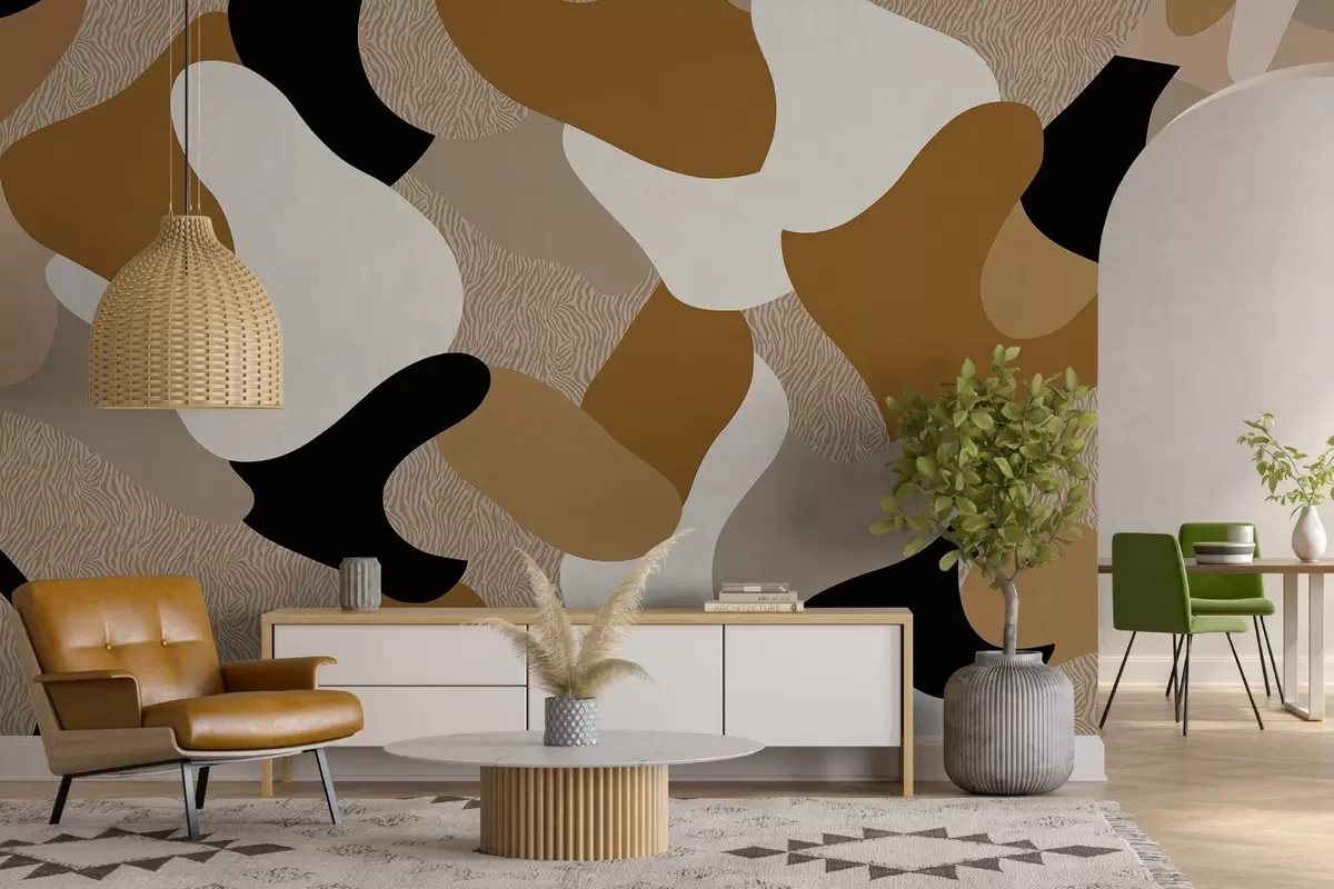 carta da parati forme astratte e trame nr. w04629