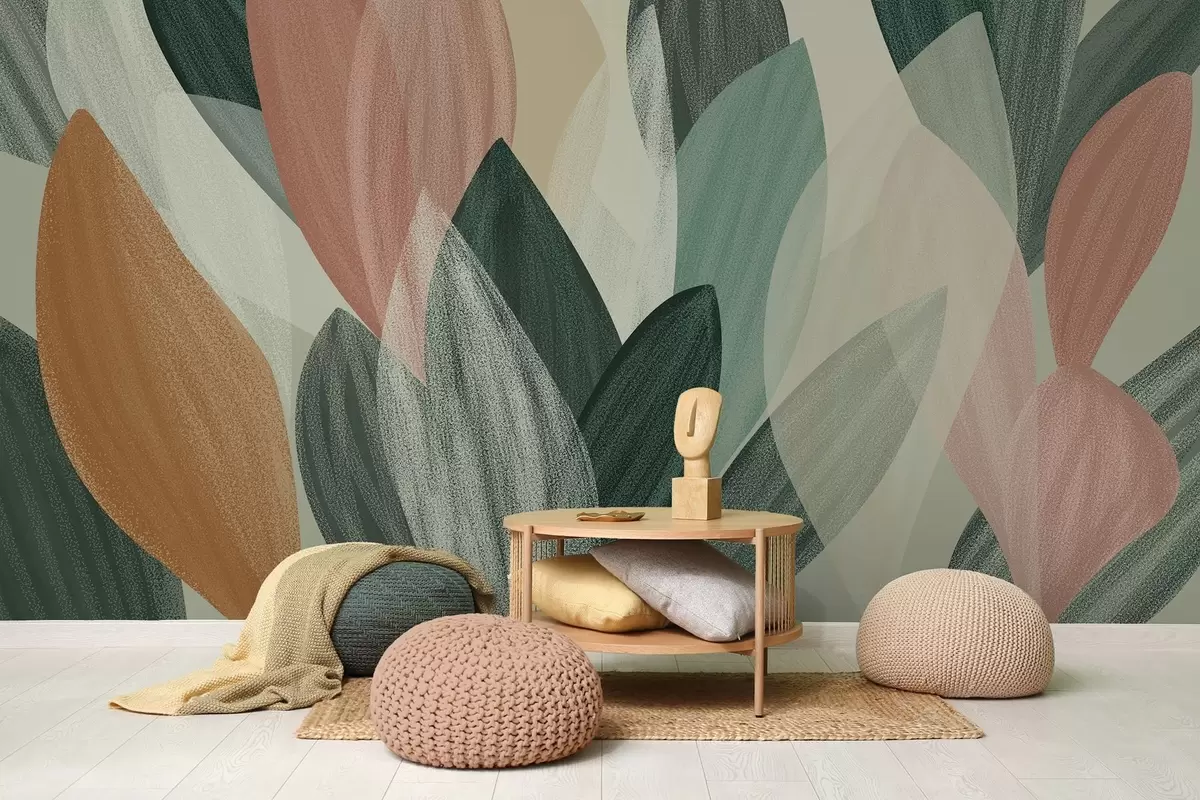 carta da parati foglie di fantasia  nr. w04757