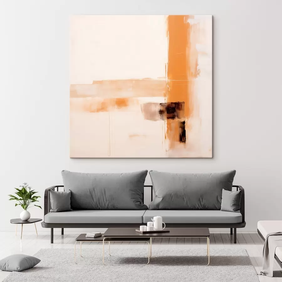 carta da parati Astrazione arancione e marrone nr. s46307