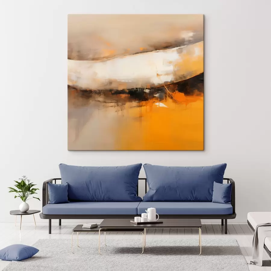 carta da parati Composizione dinamica con toni arancioni e scuri nr. s46318