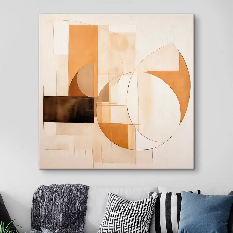 carta da parati Composizione astratta minimalista in tonalità calde nr. s46321