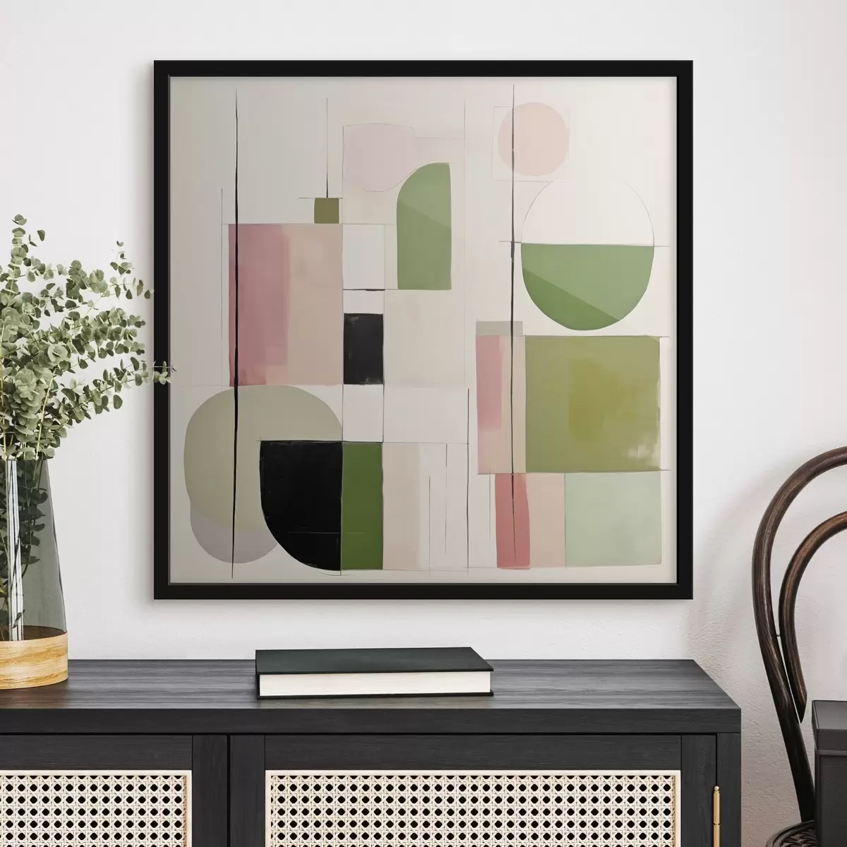 Poster Arte astratta con blocchi e linee colorate f46313