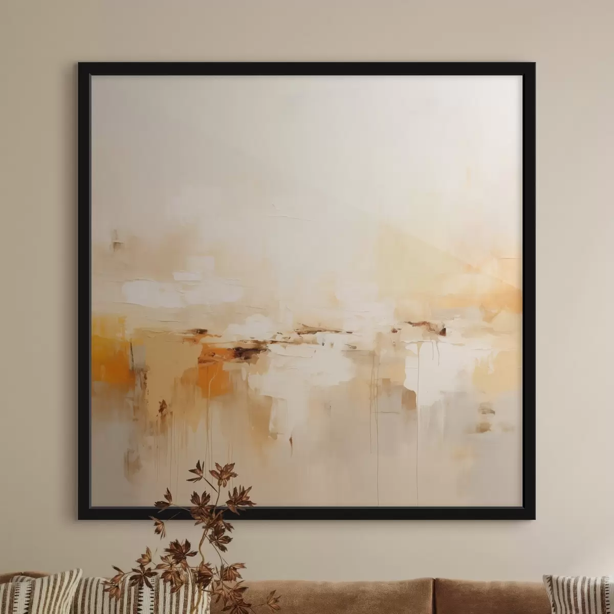 Poster Astrazione in stile olio leggero con accenti arancioni f46315