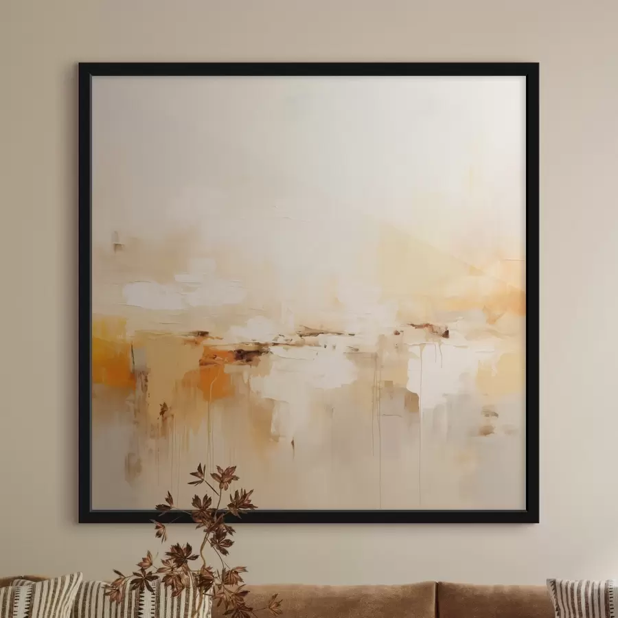 carta da parati Astrazione in stile olio leggero con accenti arancioni nr. f46315