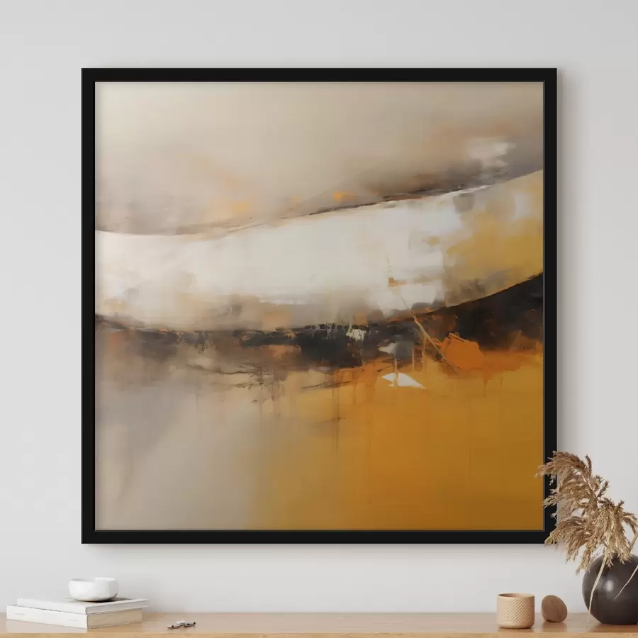 carta da parati Composizione dinamica con toni arancioni e scuri nr. f46318