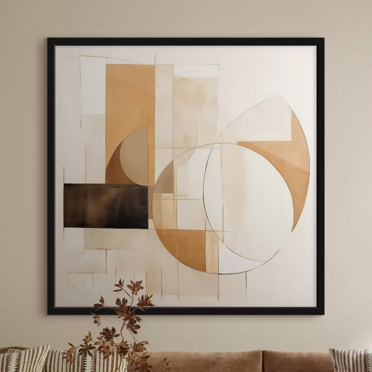 Poster Composizione astratta minimalista in tonalità calde f46321