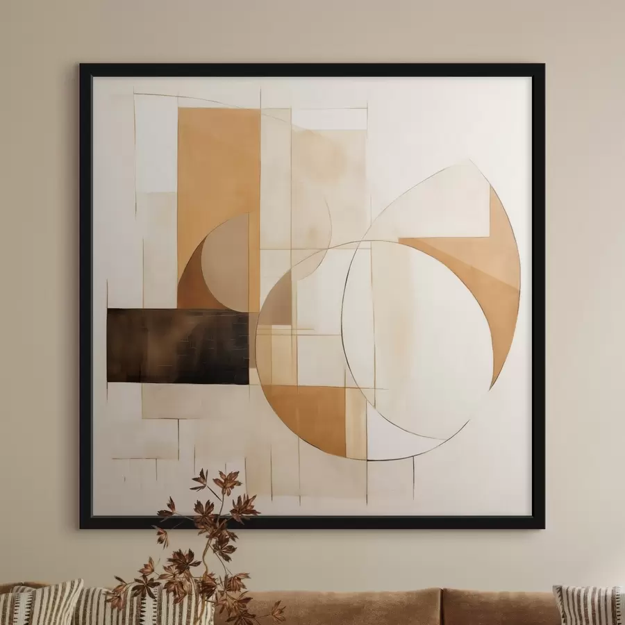 carta da parati Composizione astratta minimalista in tonalità calde nr. f46321