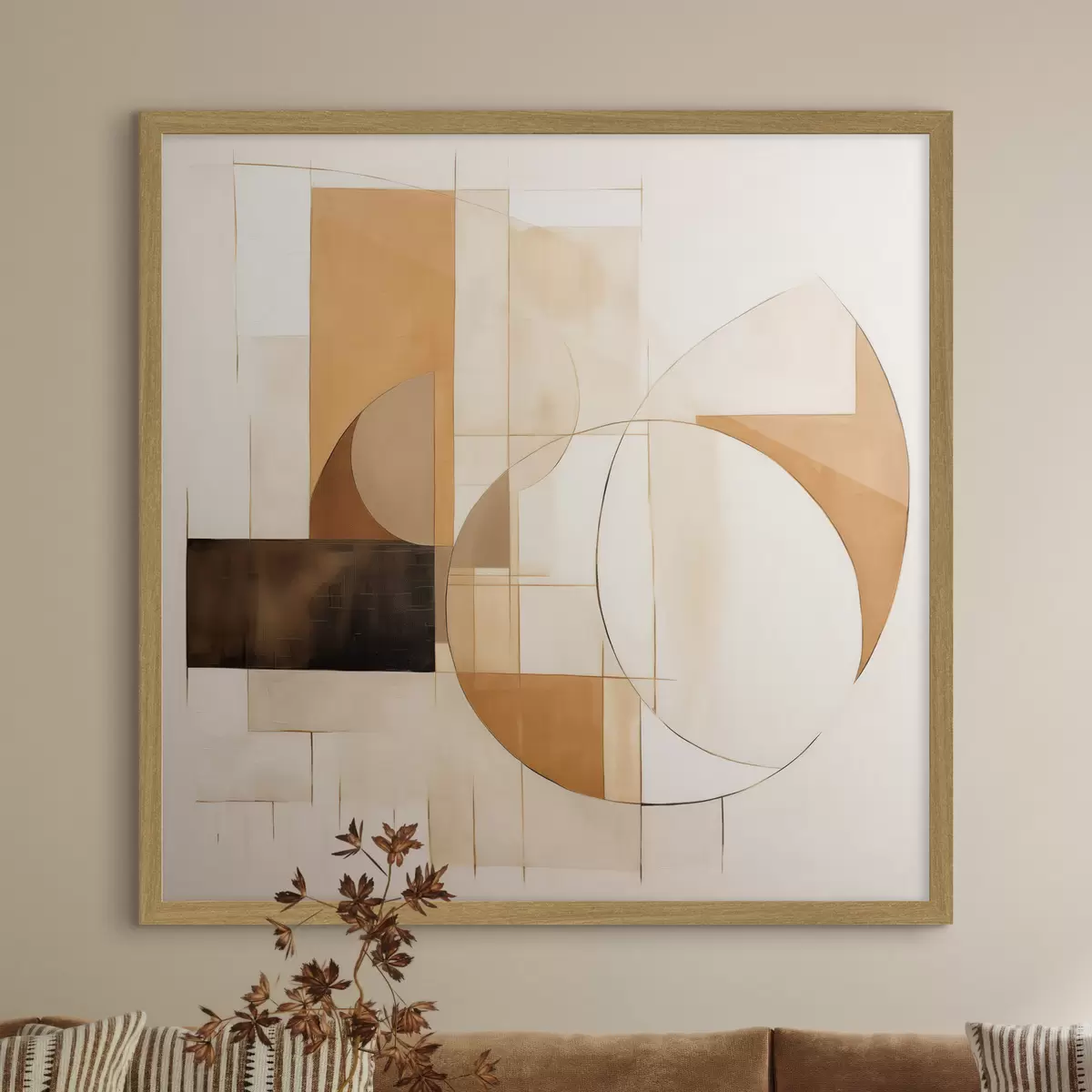 Poster Composizione astratta minimalista in tonalità calde f46321