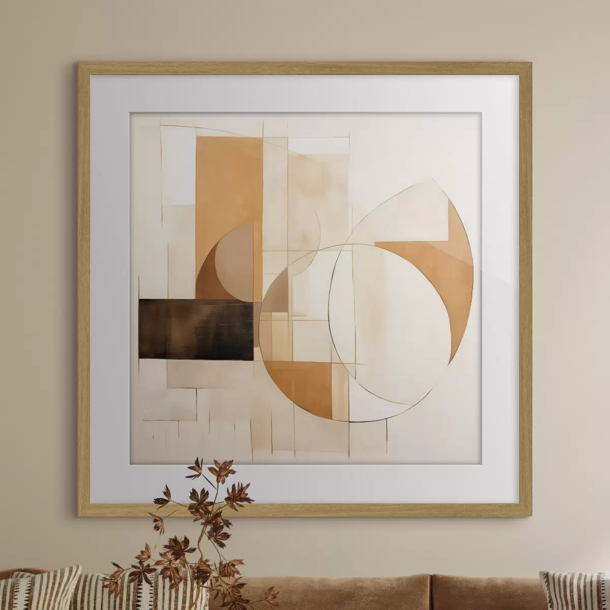 Poster Composizione astratta minimalista in tonalità calde f46321