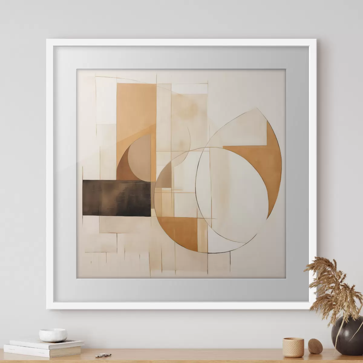 Poster Composizione astratta minimalista in tonalità calde f46321