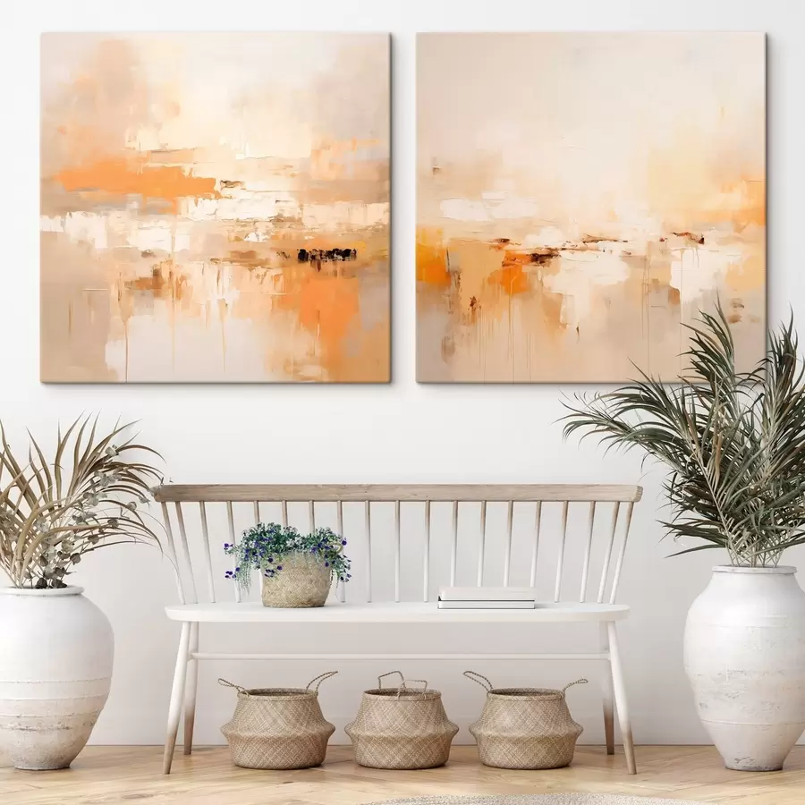 carta da parati Dipinto astratto leggero nei toni autunnali nr. m00895