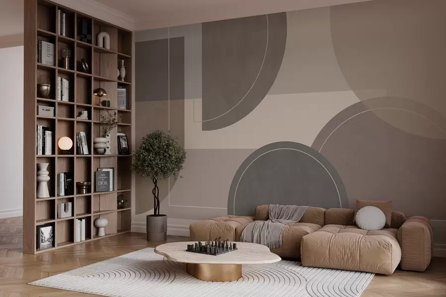 carta da parati geometria moderna in colori naturali nr. w04811