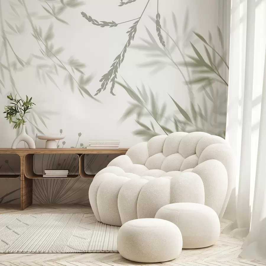 Carta da parati Floreale Sagome di fogliame n. w04850