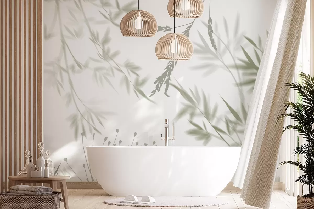 carta da parati Sagome di fogliame nr. w04850