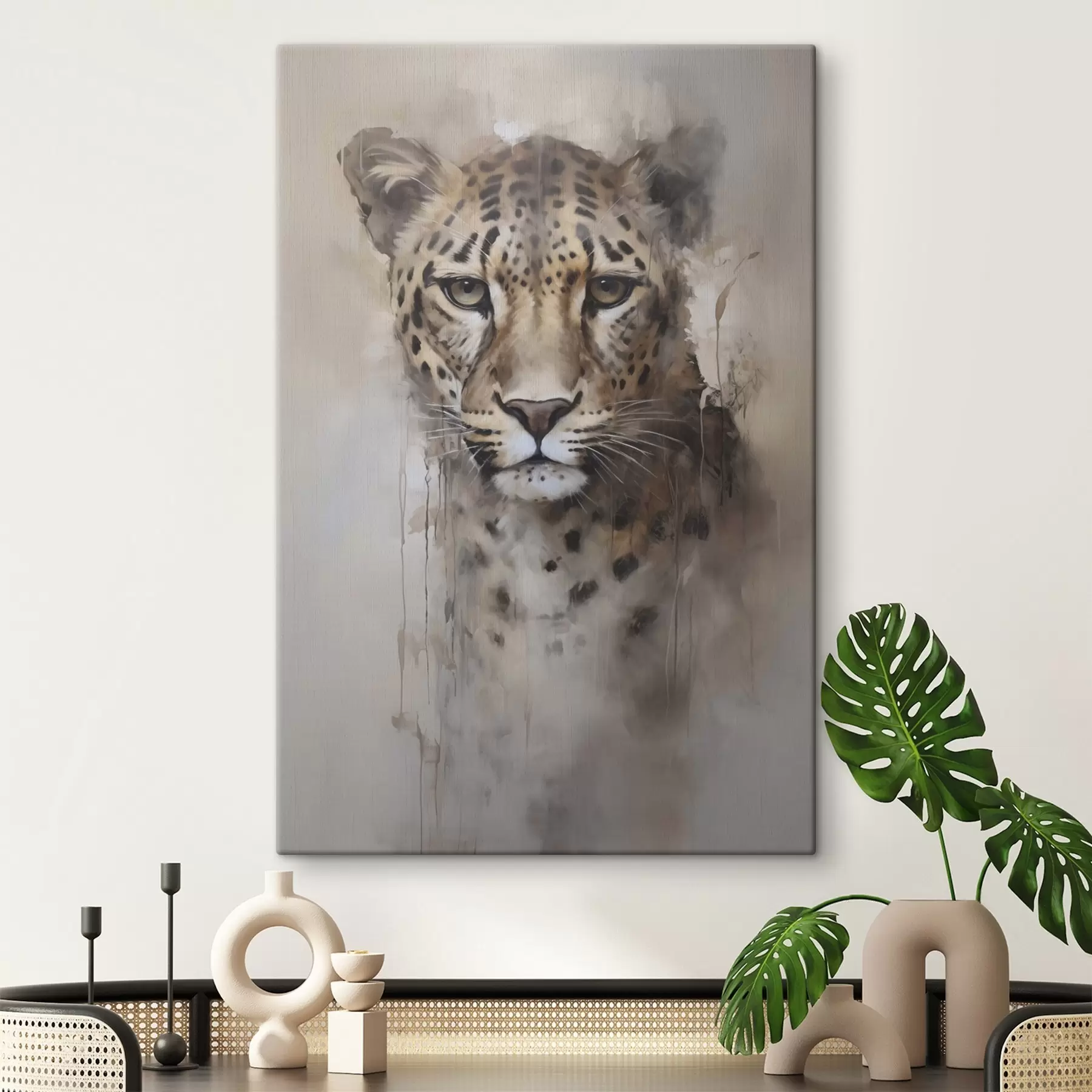 carta da parati Dipinto imitazione leopardo nr. s46434