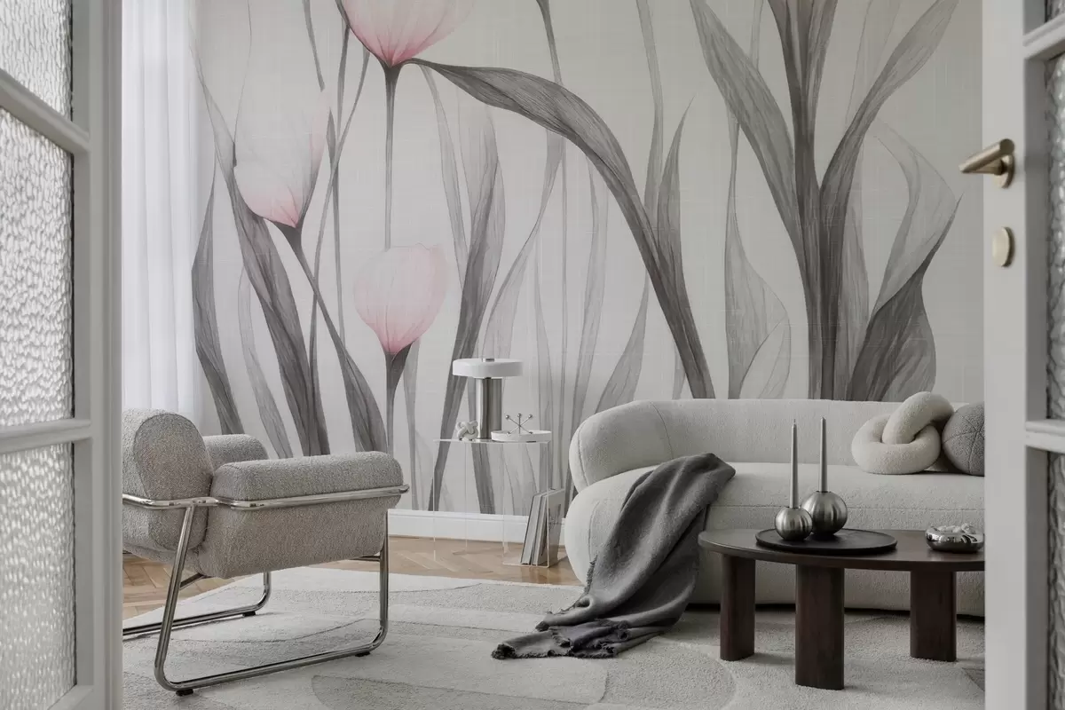 carta da parati Fragili tulipani traslucidi nr. w04831v1