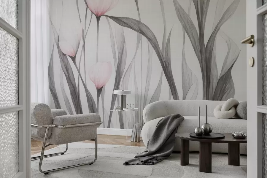 Carta da parati Moderno Fragili tulipani traslucidi n. w04831v1