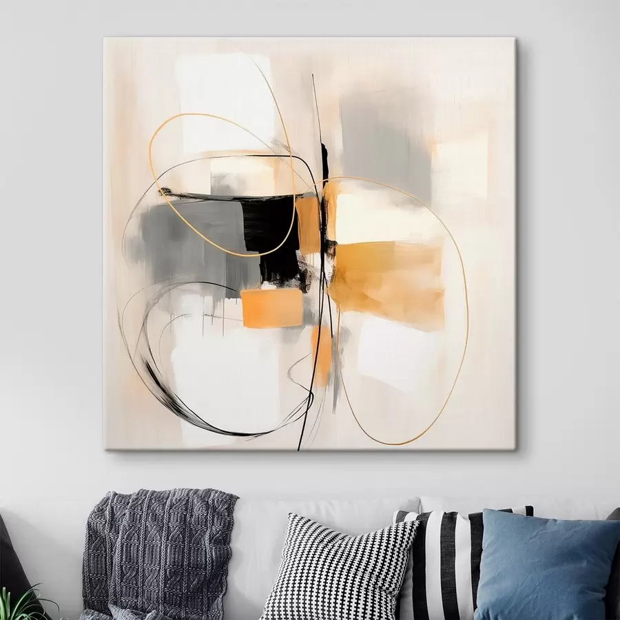 carta da parati Astratto, linee e forme in stile olio nr. s46322