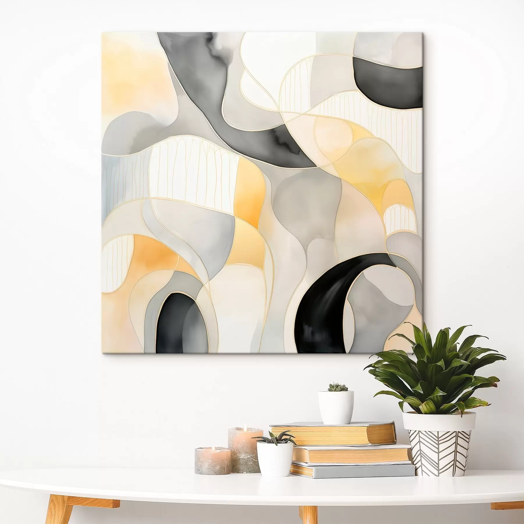 carta da parati Forme ondulate in stile inchiostro alcolico nr. s46329