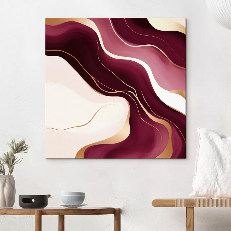 carta da parati Forme morbide, palette di colori uva e rosa nr. s46330