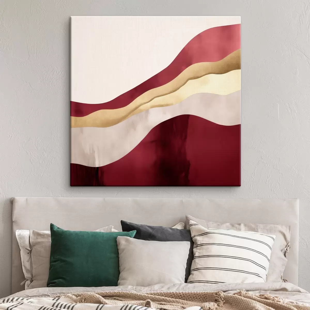 carta da parati Accenti bordeaux, rosa e sabbia, stile geometrico nr. s46331