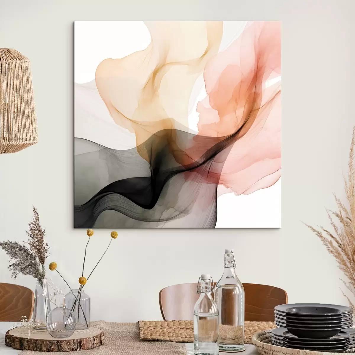 carta da parati Corallo e grigio si fondono in uno stile delicato nr. s46333