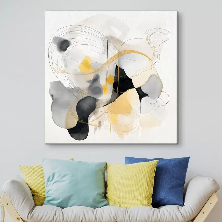 carta da parati Linee caotiche e macchie in stile moderno nr. s46335