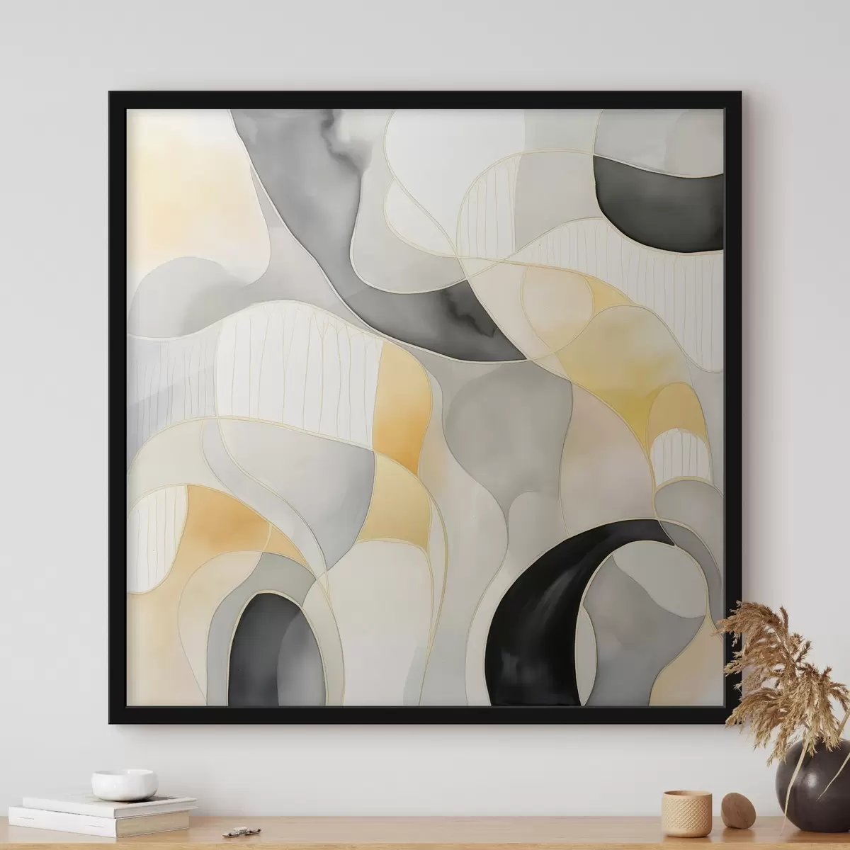 Poster Forme ondulate in stile inchiostro alcolico f46329