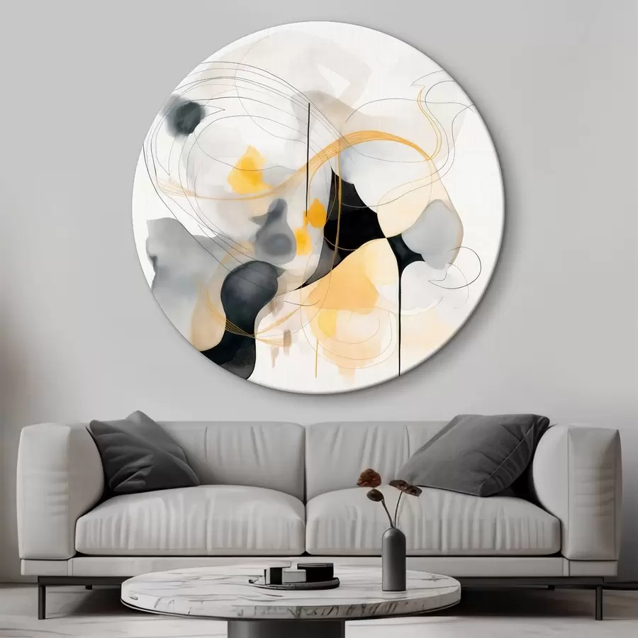 carta da parati Linee caotiche e macchie in stile moderno nr. r46335