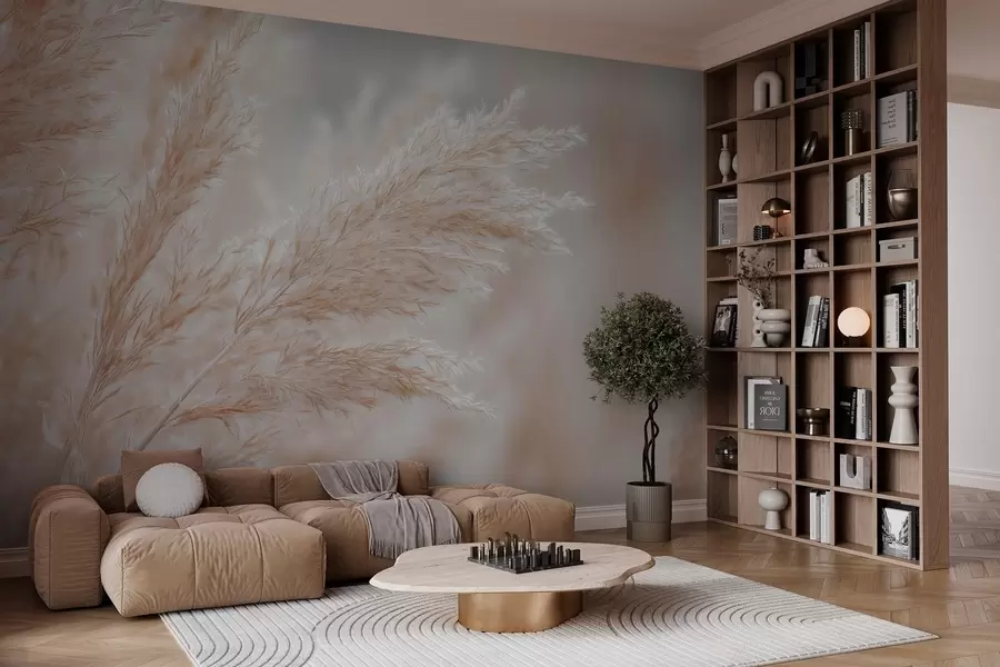 carta da parati grandi canne stilizzate nr. w04814