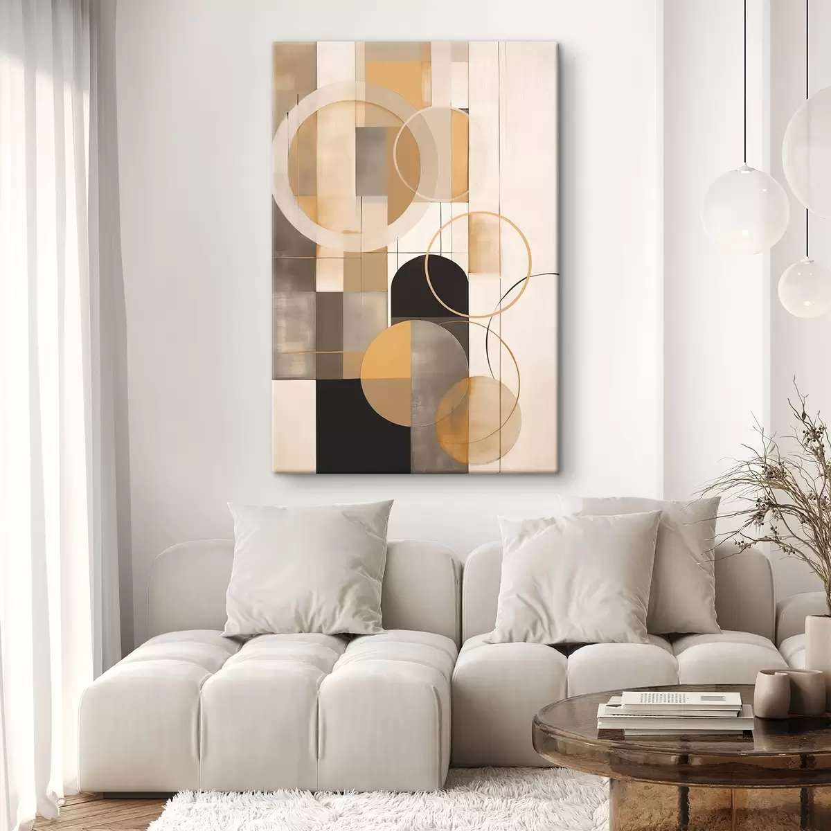 carta da parati Astrazione geometrica con cerchi nr. s46359